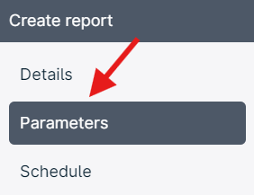 Parameters button with red arrow
