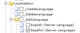 Language settings folder structure