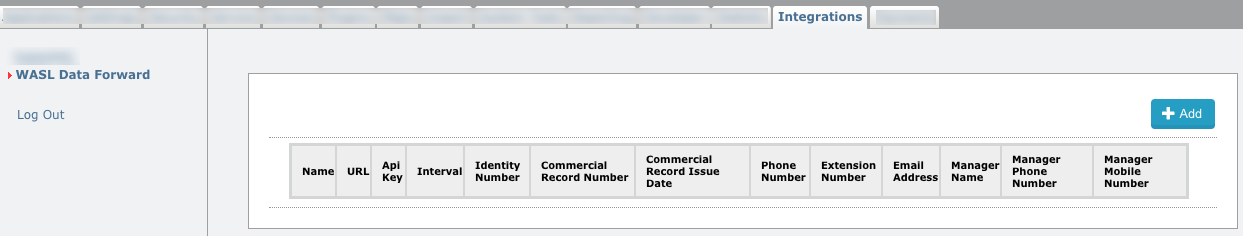 Data table with various information fields.