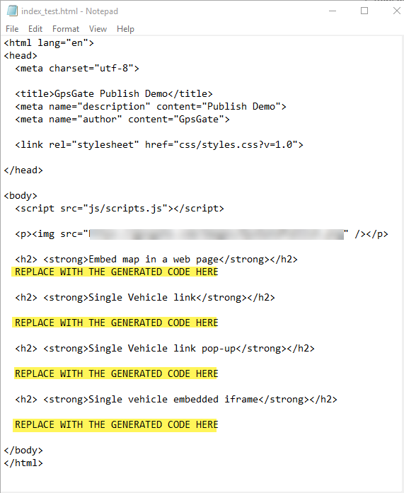 HTML code for embedding maps and links
